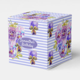 Shabby Rosa ros Blommigt Tea Party Cake Favoritbox Presentaskar