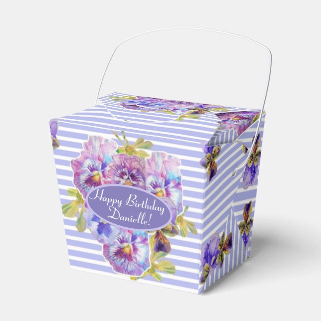 Shabby Rosa ros Blommigt Tea Party Cake Favoritbox Presentaskar (Framsidan Sidan)