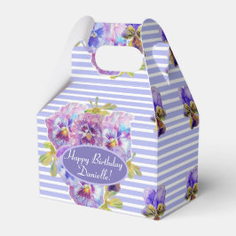 Shabby Rosa ros Blommigt Tea Party Cake Favoritbox Presentaskar