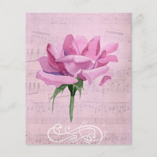 Shabby Rosa ros & Music Scrapbook Ephemera
