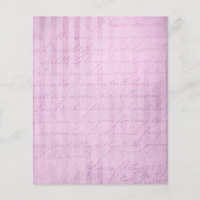Shabby Rosa Stripe Scrapbook Papper (Framsida)