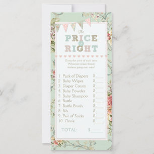 Shabby Rustic Chic Pris Rätt Baby Shower Lek