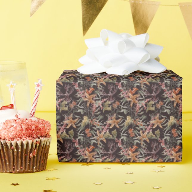 Shabby Sea Life Mönster Presentpapper (Födelsedagsfest)