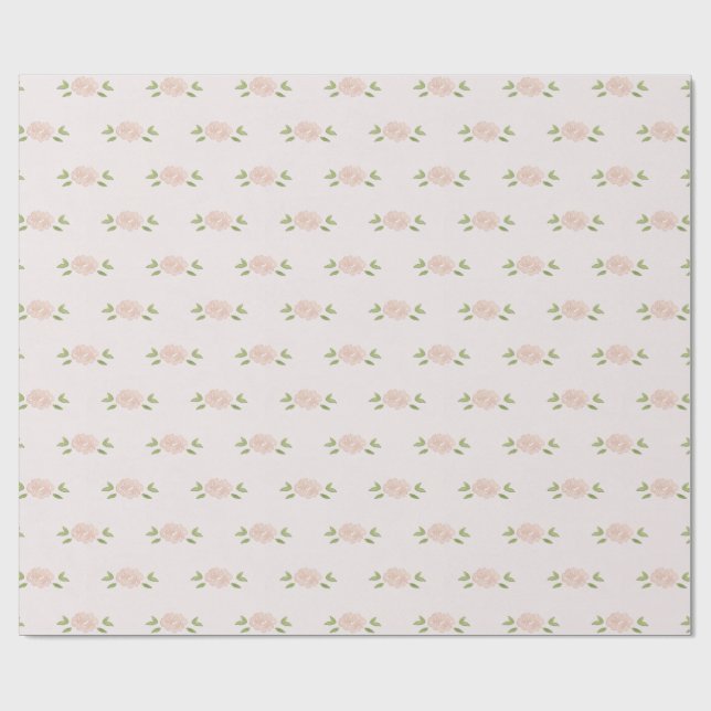 Shabby Soft Ljusare rosa Petite Rosor Gift Presentpapper (Platt)