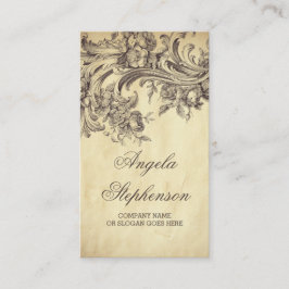 Shabby Vintage Flourerar Chic och Elegant Visitkort
