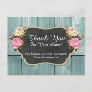 Shabby Vintage Ro Rustic Chalkboard Tack Vykort