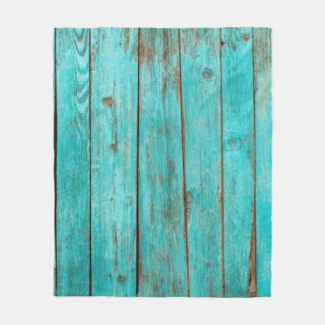 Shabby Wood Background wood, strand, bakgrund, blu Fleecefilt (Framsidan)