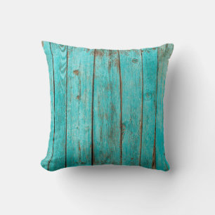 Shabby Wood Background wood, strand, bakgrund, blu Kudde