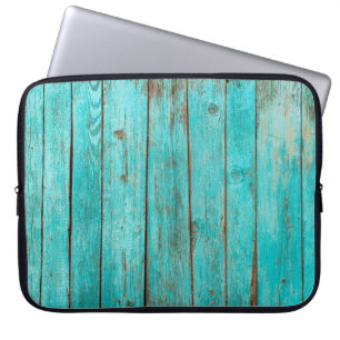 Shabby Wood Background wood, strand, bakgrund, blu Laptop Fodral