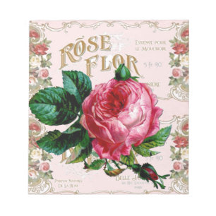 SHABBYCHIC English Ro vintage rosa Anteckningsblock
