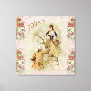 Shabbychic Paris collage ro Canvastryck