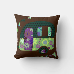 Shabbychic retro-släpfordon, husvagn, husvagn kudde