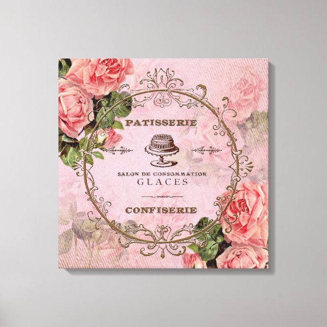ShabbyVintageRoses2 - Wrapped Canvas (Framsida)