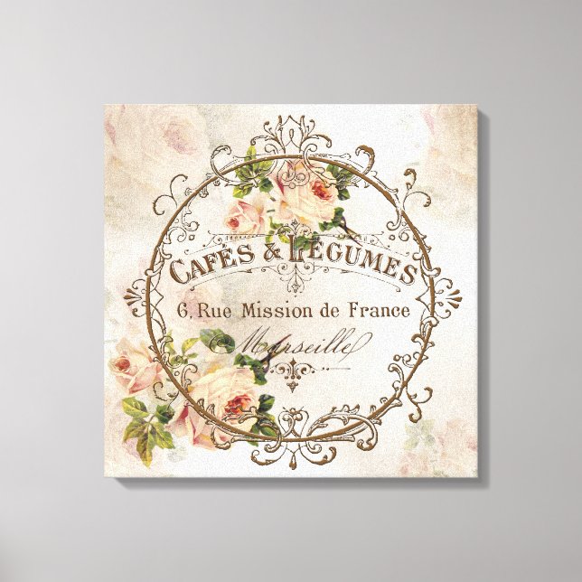 ShabbyVintageRoses3 - Wrapped Canvas (Framsida)