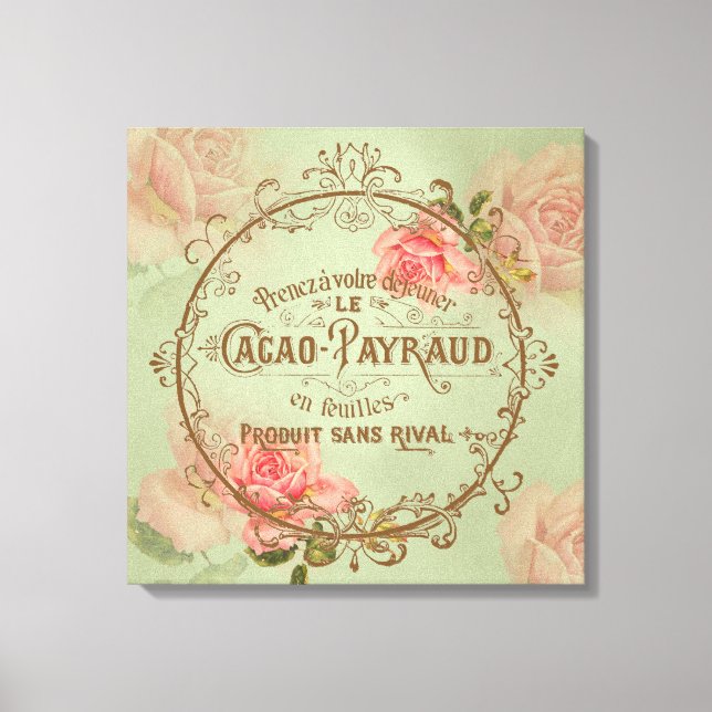 ShabbyVintageRoses3 - Wrapped Canvas (Framsida)
