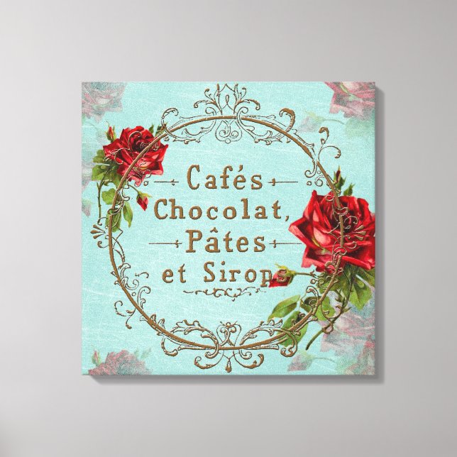 ShabbyVintageRoses - Wrapped Canvas (Framsida)