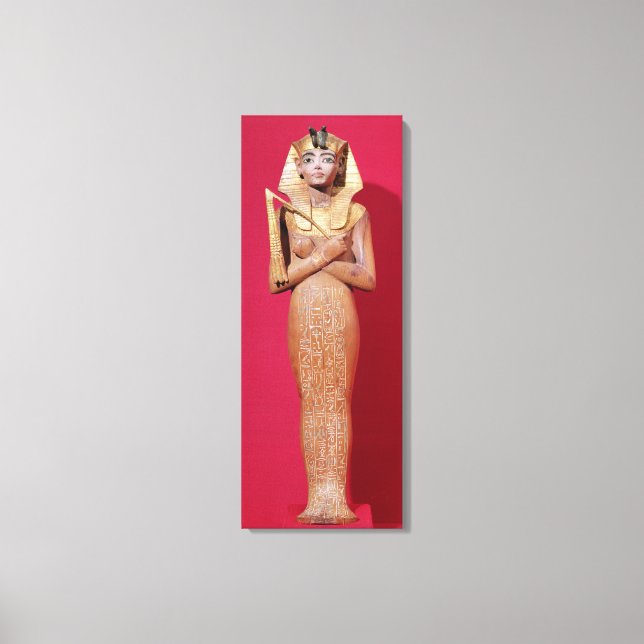 Shabti figur i kung från Grav i Tutankhamun Canvastryck (Framsida)