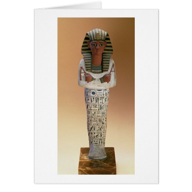 Shabti figur of Ramesses IV, New Kingdom (stuccoe) Hälsningskort (Framsidan)