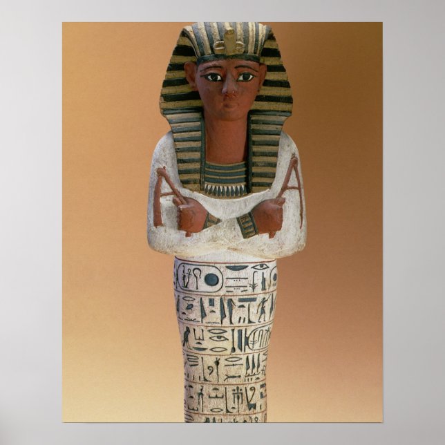 Shabti figur of Ramesses IV, New Kingdom (stuccoe) Poster (Framsidan)