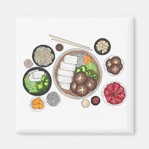 Shabu-Shabu Japan Japanska Food Cuisine Hotpot Magnet