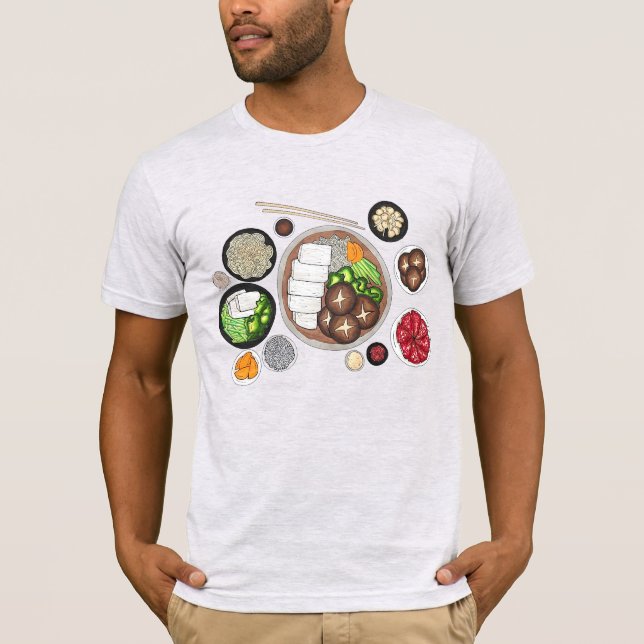 Shabu-Shabu Japan Japanska Food Cuisine Hotpot T Shirt (Framsida)