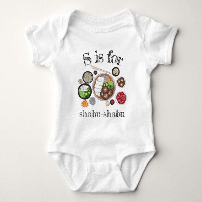 Shabu-Shabu Japan Japanska Food Cuisine Hotpot T Shirt (Framsida)