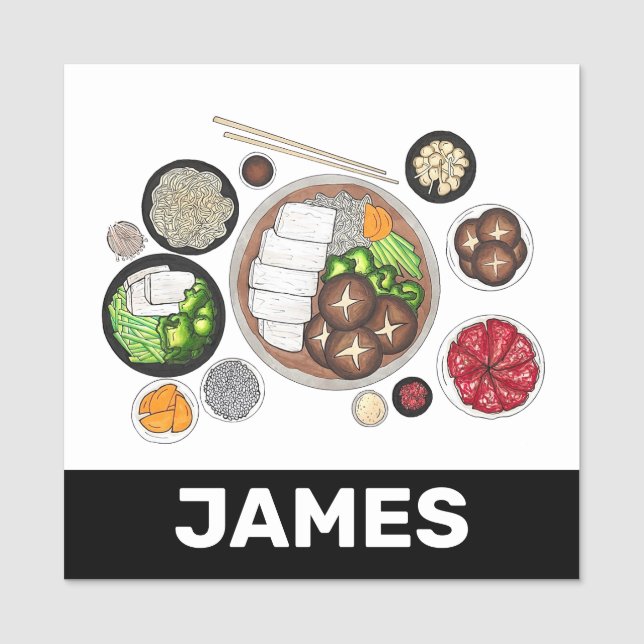 Shabu-Shabu Japanska hotell Restaurant Namnbricka (Framsida)