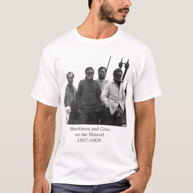 Shackleton och besättning i Antarcticpassionerad Tee (Framsida)