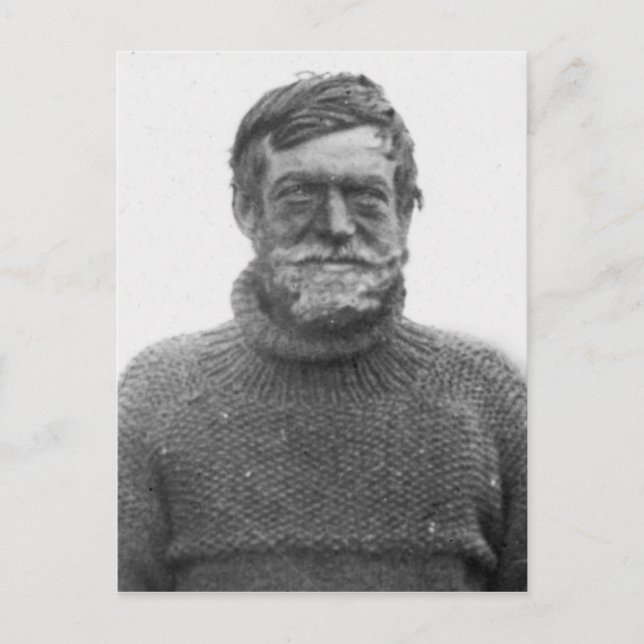 Shackletonin Antarktis Nimrod bild, citat Vykort (Framsida)