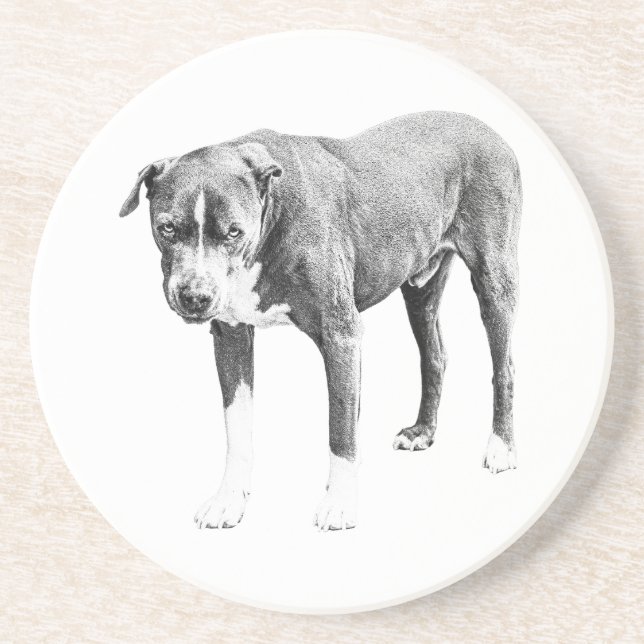 Shaded Pit Bull Bord Underlägg (Framsidan)