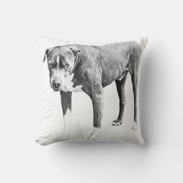 Shaded Pit Bull Soffa Pillow Kudde (Framsida)