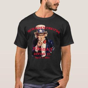 Shadenfreude tisdag FW FV HG Trump arresterad farb T Shirt