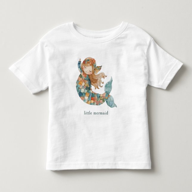 Shades of Blue lilla sjöjungfrun T Shirt (Framsida)