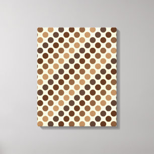 Shades of Brown Polka dots av Shirley Taylor Canvastryck