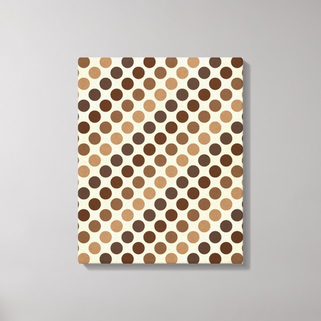 Shades of Brown Polka dots av Shirley Taylor Canvastryck (Framsida)