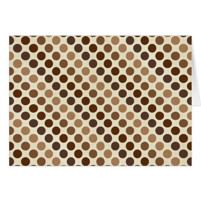 Shades of Brown Polka dots av Shirley Taylor Hälsningskort (Framsidan Horizontal)
