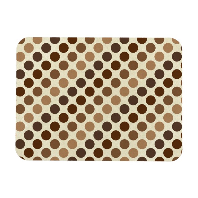 Shades of Brown Polka dots av Shirley Taylor Magnet (Horisontell)