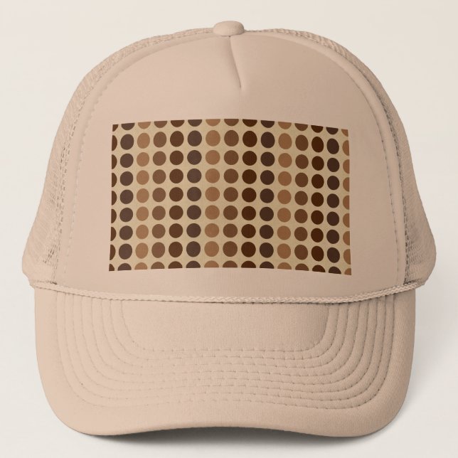 Shades of Brown Polka dots av Shirley Taylor Truckerkeps (Framsida)