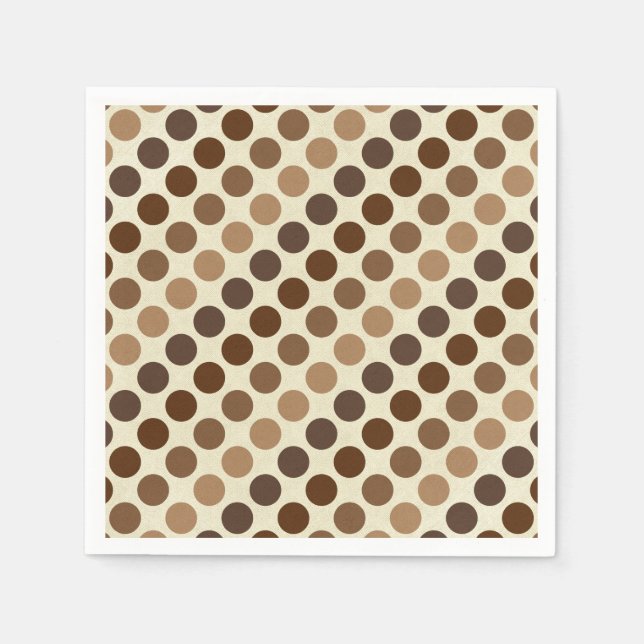 Shades of Brown Polka dots by Shirley Taylor Pappersservett (Framsidan)