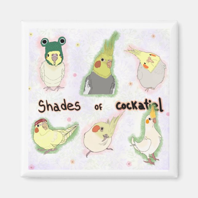 Shades of Cockatiel Magnet (Framsidan)