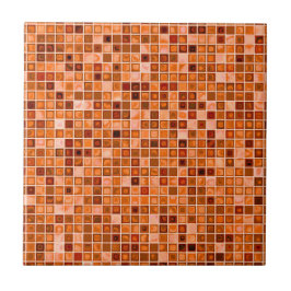 Shades of Copper Tan 'Watery' Mosaic Tile Mönster Kakelplatta