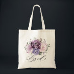 Shades of Dusty Lila Möhippa Gift Tygkasse<br><div class="desc">Eleganten och den moderna blommigten i mitten av sommarens möhippa i väskan har en bukett med vattenfärgade rosor-peonier i skuggor av lila plum, dammig ro, dammig rosa, mauve, sage med lush grönt botaniska löv och eukalyptus. Hitta fler matchande utformningar och variationer från min "blissweddingpaperie"-butik. Och kontakta mig gärna för ytterligare...</div>