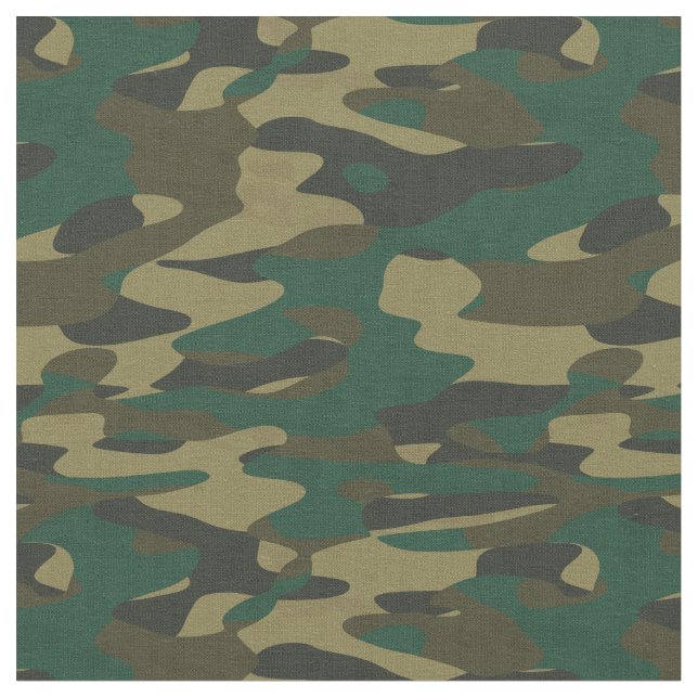 Shades of Green Camo Tyg (Närbild)