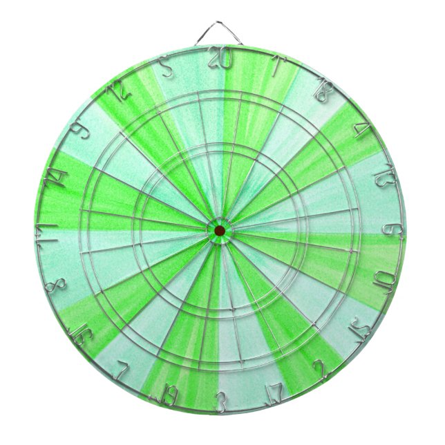 Shades of Grönt Geometric Spokes Mönster DartBoard Darttavla (Framsidan)