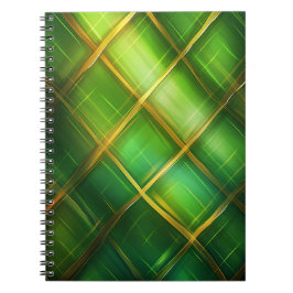 SHADES OF GRÖNT IRISH CELTIC PLAID MÖNSTER ANTECKNINGSBOK