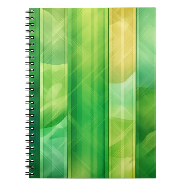 SHADES OF GRÖNT IRISH CELTIC PLAID MÖNSTER ANTECKNINGSBOK (Framsidan)