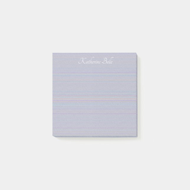 Shades of Lavender Horizontal Stripe Textured Look Post-it Block (Framsida)