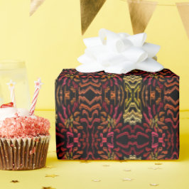 Shades Of Orange Red Yellow Ribbon Art Design Presentpapper