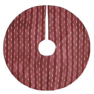 SHADES OF RED & GULD CHRISTMAS RAND JULGRANSMATTA BORSTAD POLYESTER