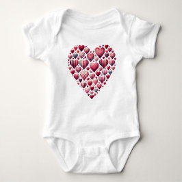 SHADES OF RED VALENTINE LOVE HEARTS T SHIRT